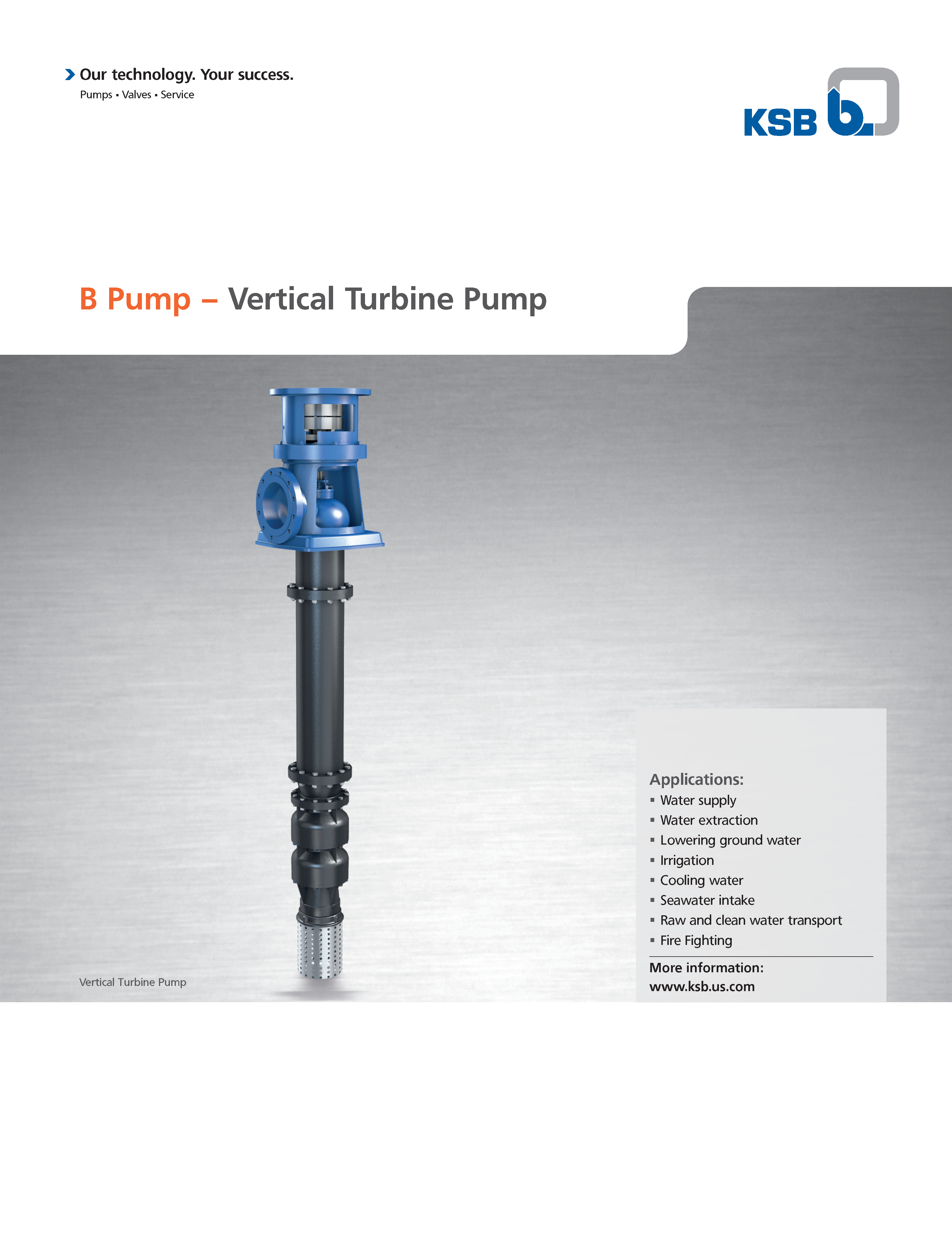 B Pump Vertical Turbine Product Info